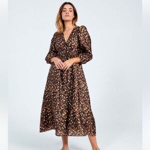 Baum Und Pferdgarten Asana Cheetah Garden Elegant Maxi Dress size small